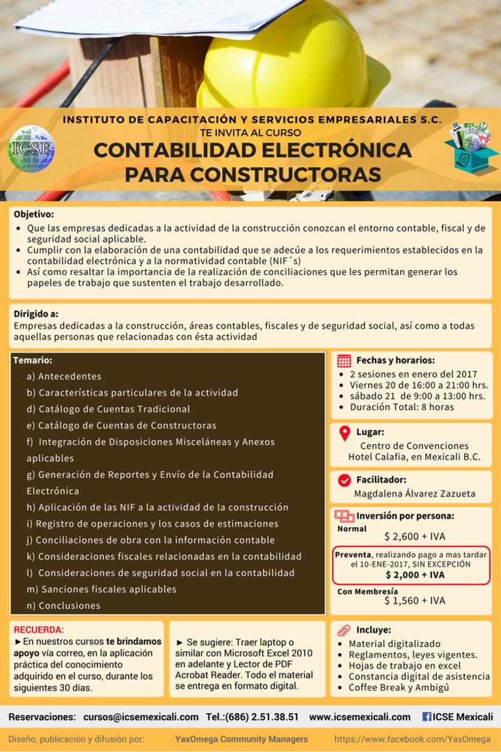 Curso Constructoras Contabilidad Electronica Icse Sc 5243